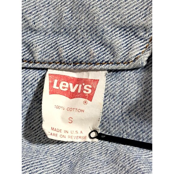 Levis S Vintage Denim Jacket Light Wash 100% Cotton Made In USA 1978 - Picture 3 of 13